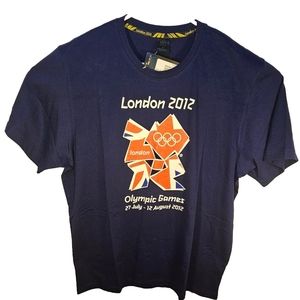 Rare Brand New w Tags 2012 London Olympic Games XL Navy T-shirt Official Product